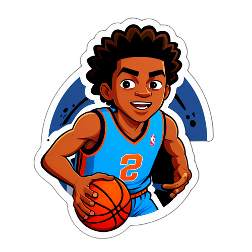 Sticker ng Animated na Basketball Player