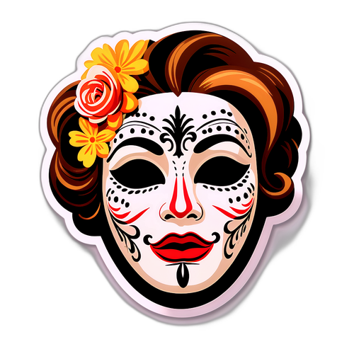Emotionales Theatermasken-Sticker