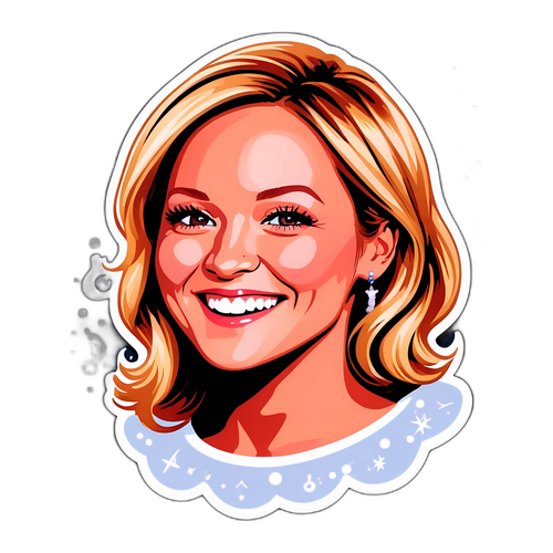 Festlig Klistermærke med Smil og Musiksymboler