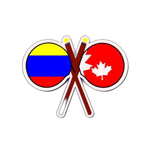 Adesivo de Amizade: Colômbia e Canadá