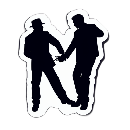 Dramatische Darstellung eines doppelmörders mit Schatten und Silhouetten