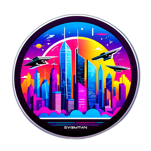 Ivision Tech: Futuristisk Sticker med Digital By Skyline