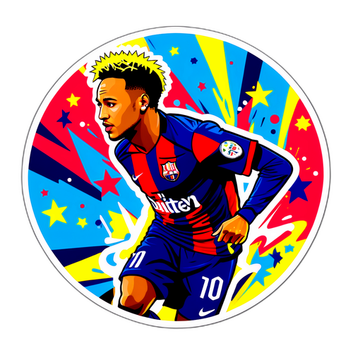 Illustration d'un match de football avec Neymar