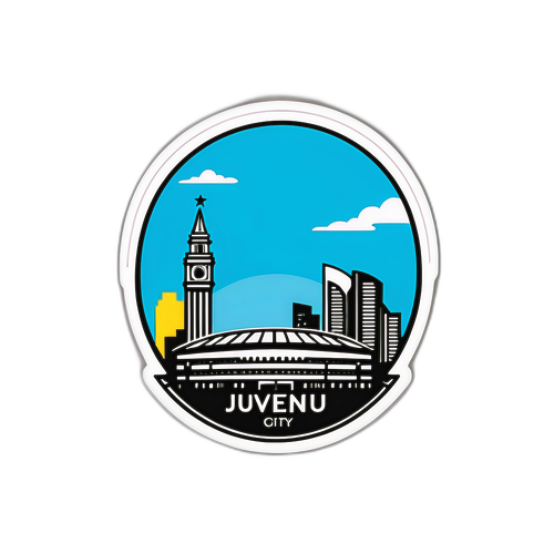 Sticker reprezentující stadion Juventus a Manchester City