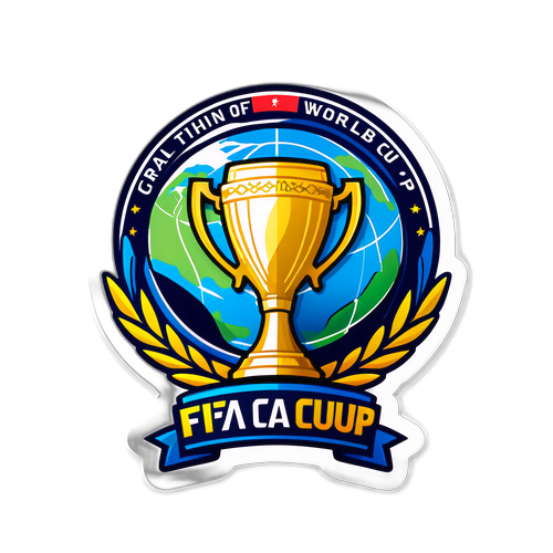 Σχεδίαση αυτοκόλλητου με το τρόπαιο του 'FIFA Club World Cup'