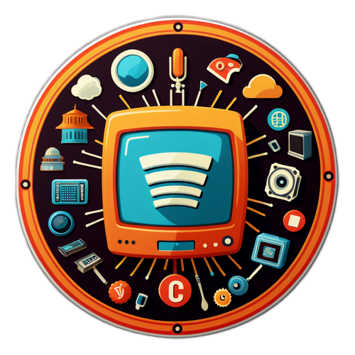 Panuorin ang Nostalgia: Vintage-Inspired Sticker na May Internet Archive Logo at Tech Symbols!