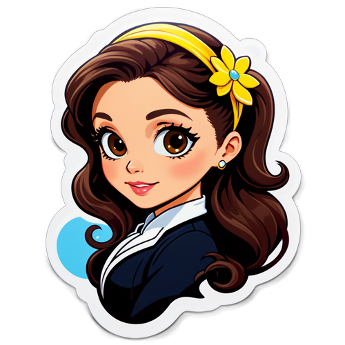 Stephanie Cartoon Character Sticker