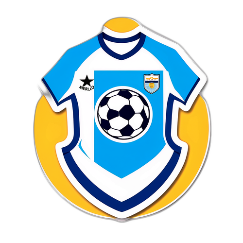 Diseño de camiseta de fútbol de Argentino de Merlo