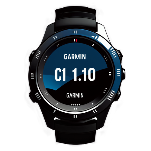 Samolepka s logem Garmin a moderním designem chytrých hodinek