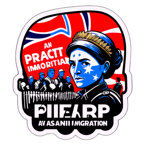 Sticker Menonjolkan Protes Anti-Immigresen Australia