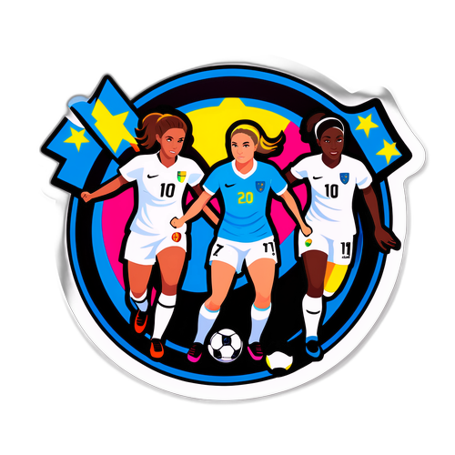 Kleurrijke sticker voor Euro Feminin