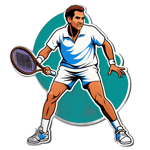 Adesivo Retro di Pete Sampras