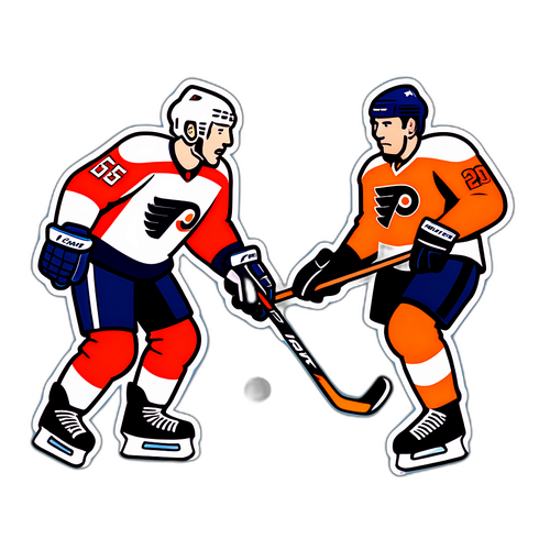 Capitals vs Flyers Mascot Showdown Sticker