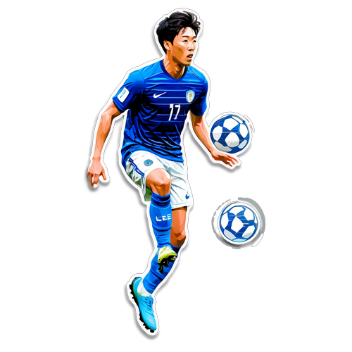 Lee Kang-in Melawan Angin! Sticker Seru Saat Dribbling Dengan Gaya Dinamis!