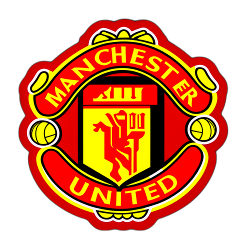 Aufkleber, der die Leidenschaft und den Geist von Manchester United verkörpert