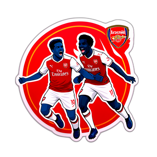 Arsenal Taraftarları İçin Coşkulu Sticker
