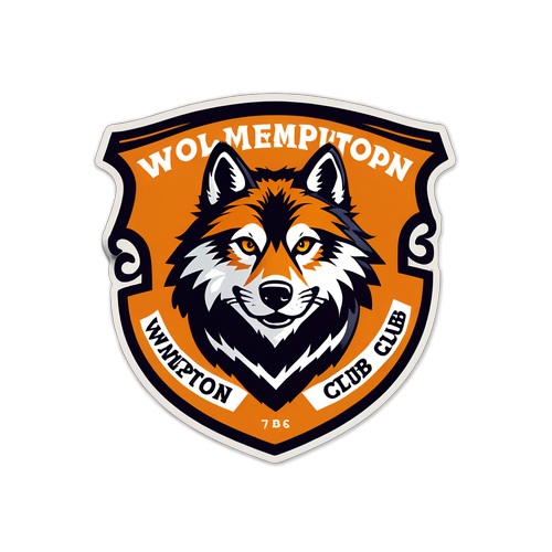 Оригінальний логотип клубу Вулверхемптона в ретро стилі