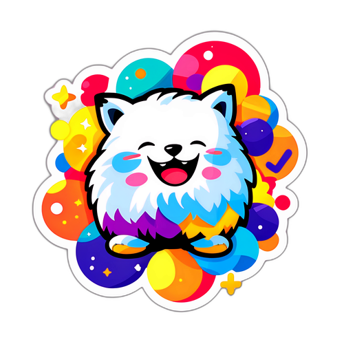 Livlig og lekfull sticker med 'etter benjamin'