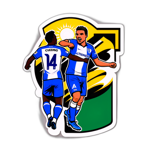 Autocollant représentant le match entre Atlético Mineiro et Cruzeiro