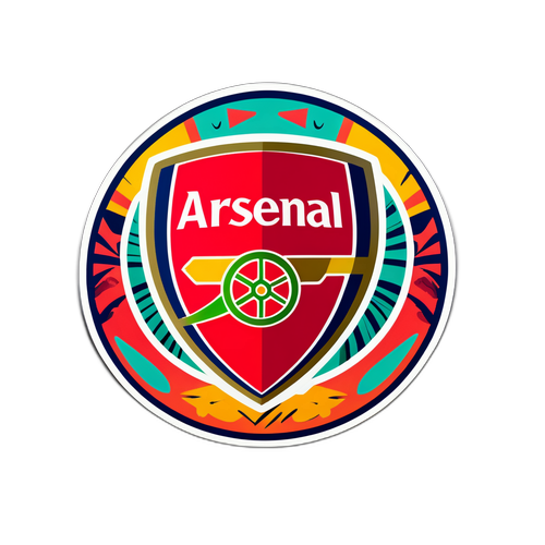 Barevná nálepka s logem Arsenalu