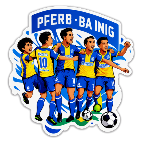 Stiker Pertandingan Sepakbola Persib Bandung VS Persita