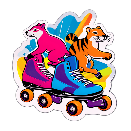 Quirkede Dyr på Rulleskøjter