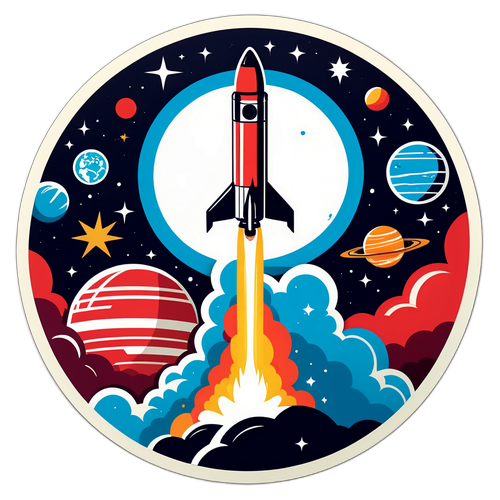 An avontuurlijke JPL-sticker