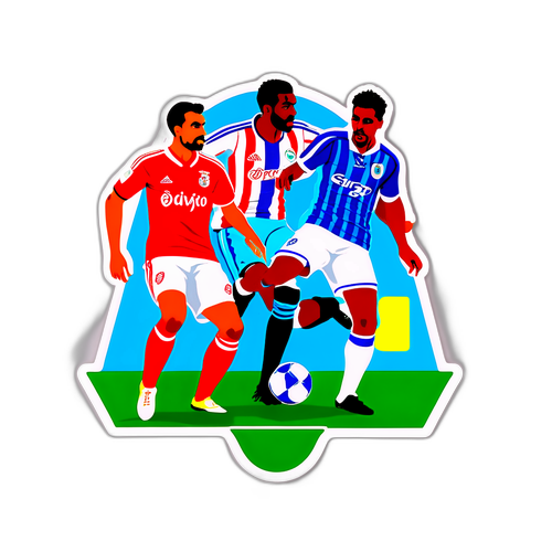 Spelers van Porto en Benfica in Actie