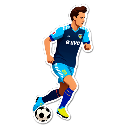 Minimalist samolepka fotbalisty Mladé Boleslavi