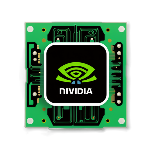 Dessinez un autocollant dynamique avec le logo de NVIDIA intégré dans un circuit électronique