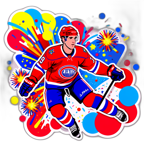 Energetic Goal Celebration Sticker