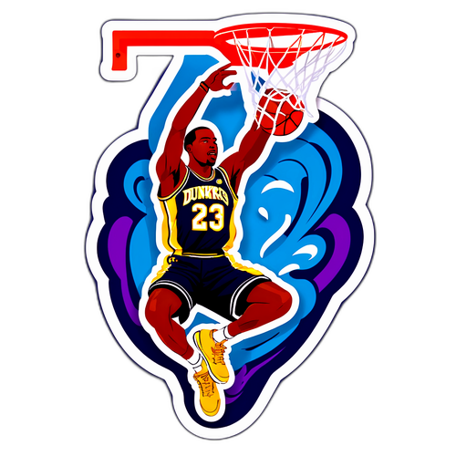 Dynamic Dunking Sticker
