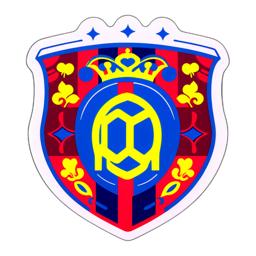 Дизайн з логотипом Болоньї, інтегрованим в футбольний м'яч з візерунками в українських кольорах