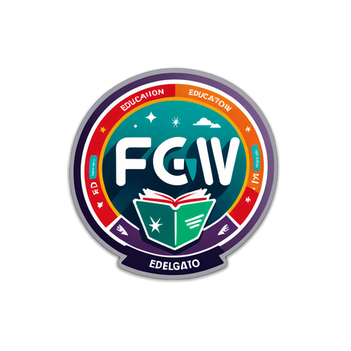 Adesivo do Logo FGV com Elementos de Educação