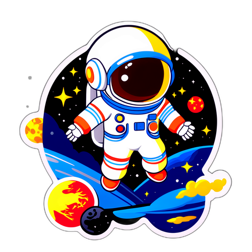 中国太空探索贴纸