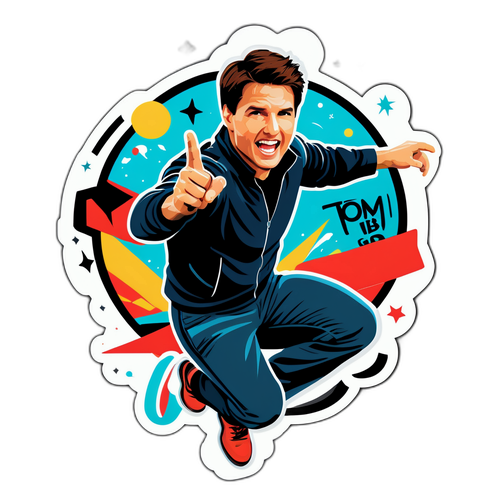 Διασκεδαστικό αυτοκόλλητο του Τομ Κρουζ