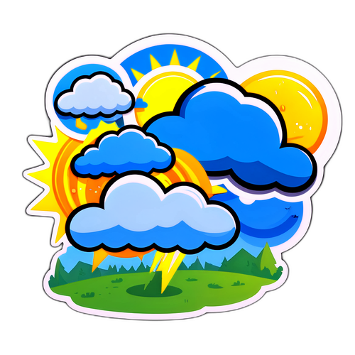 今日天氣漫畫貼紙