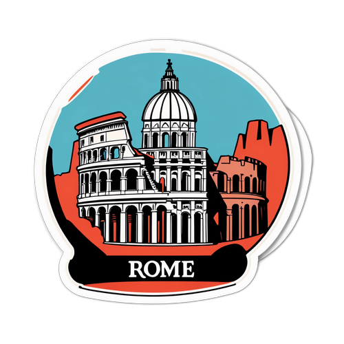 Roma'nın Tarihi Binaları Sticker'ı