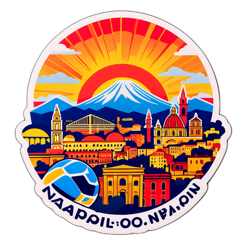Vibrant Napoli Skyline Sticker