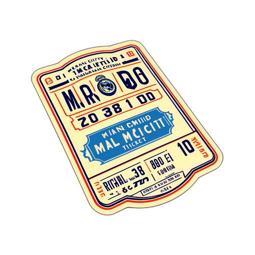 Vintage-billett for Real Madrid vs Man City