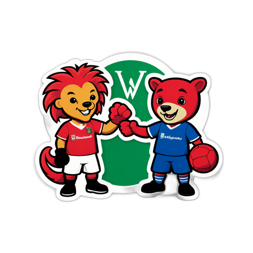 Sticker Mascot Wrexham dan Portsmouth
