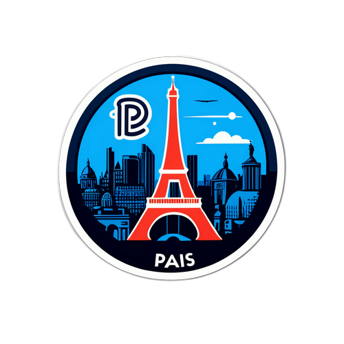 PSG-Logo vor der Skyline von Paris