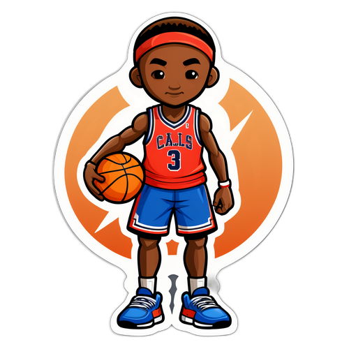 熱愛籃球的角色貼紙