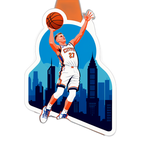Kristaps Porzingis Three-Pointer Sticker