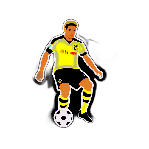 สติ๊กเกอร์สัญลักษณ์ดอร์ทมุนด์พร้อมนักฟุตบอลชื่อดัง