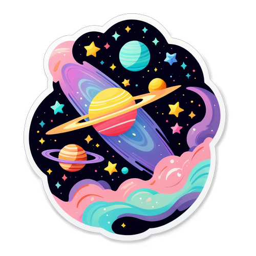 Unlock the Magic: Dive into a Dreamy Pastel Galaxy Design that Transports You to Another World!