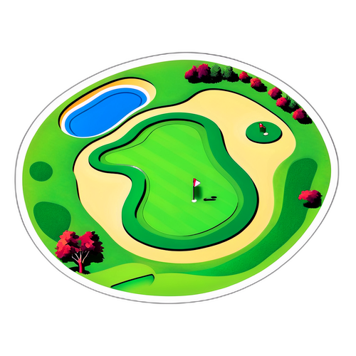 Golfbana från ovan för Fleetwood Golf