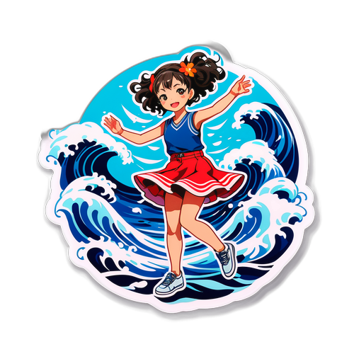 元気いっぱいのパフォーマンスステッカー