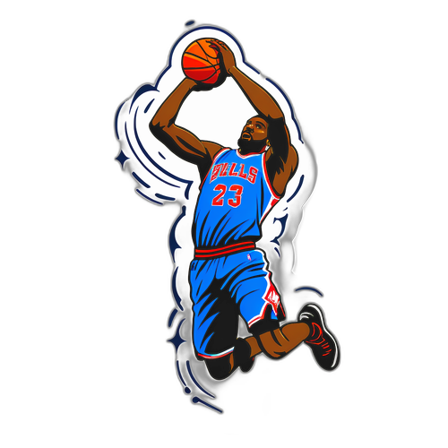 Decal lớn cho NBA với hình ảnh cầu thủ bóng rổ đang nhảy lên ném