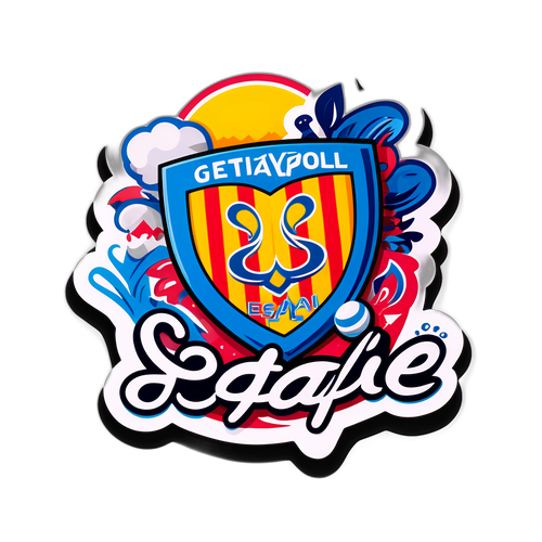 Grafitti Stílusú Getafe és Espanyol Emblémákkal